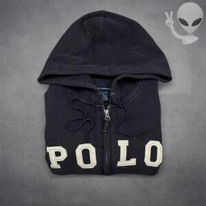 Ralph Lauren Hoodie Size Small Navy Full Zip Sport